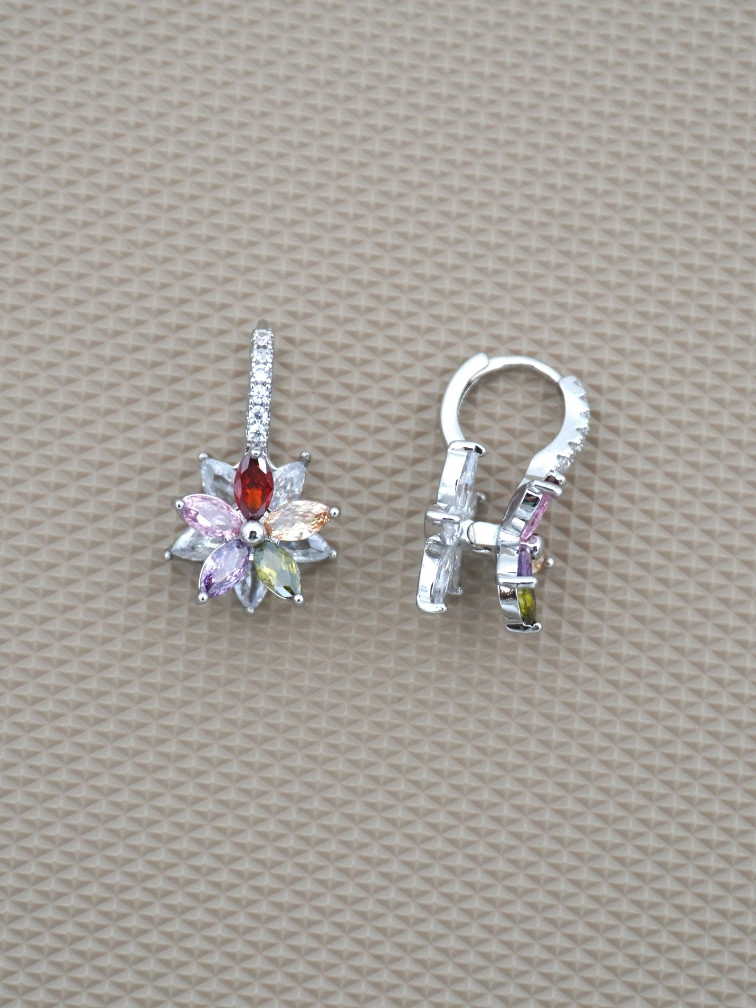 MULTICOLOR AUBRY ZIRCONIA EARRINGS - Jewels of Iva