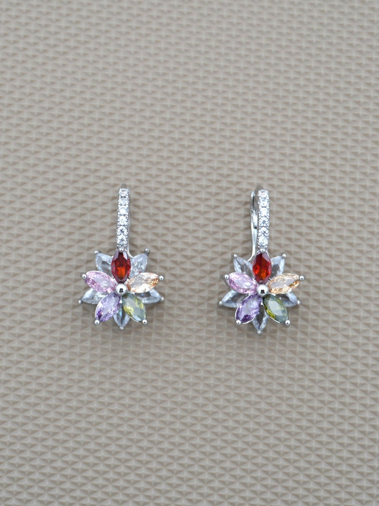 MULTICOLOR AUBRY ZIRCONIA EARRINGS - Jewels of Iva