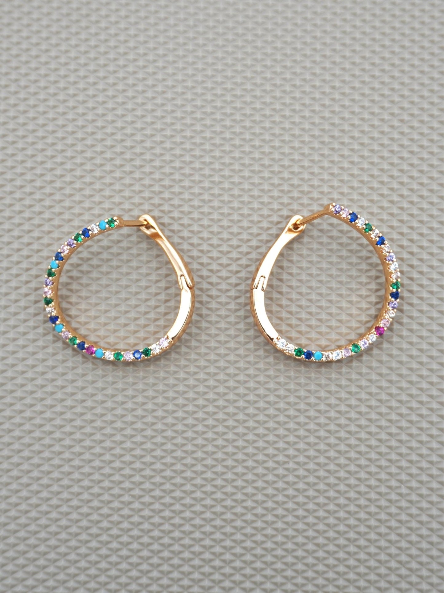 MULTICOLOR CLARY ZIRCONIA EARRINGS - Jewels of Iva