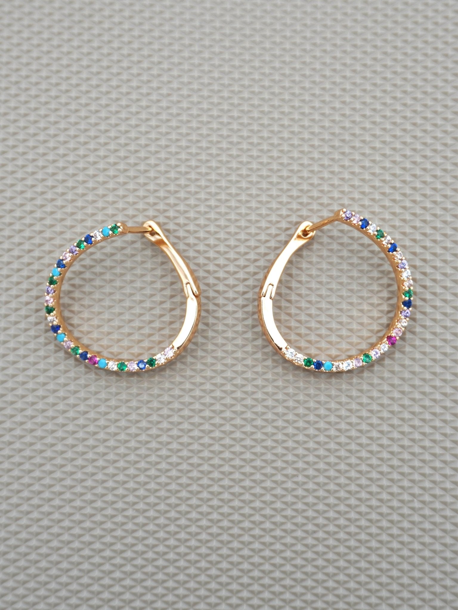 MULTICOLOR CLARY ZIRCONIA EARRINGS - Jewels of Iva
