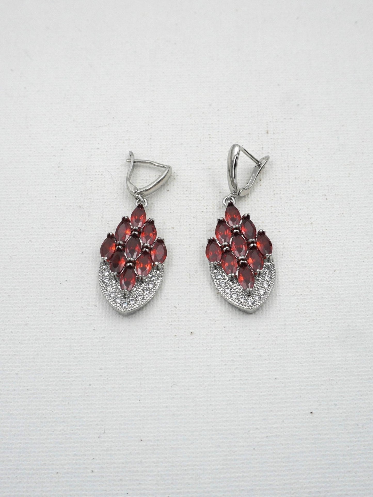 ORANGE ADINA ZIRCONIA EARRINGS - Jewels of Iva