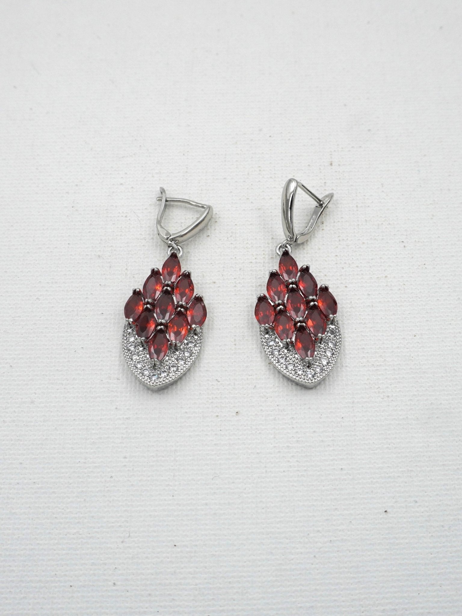 ORANGE ADINA ZIRCONIA EARRINGS - Jewels of Iva