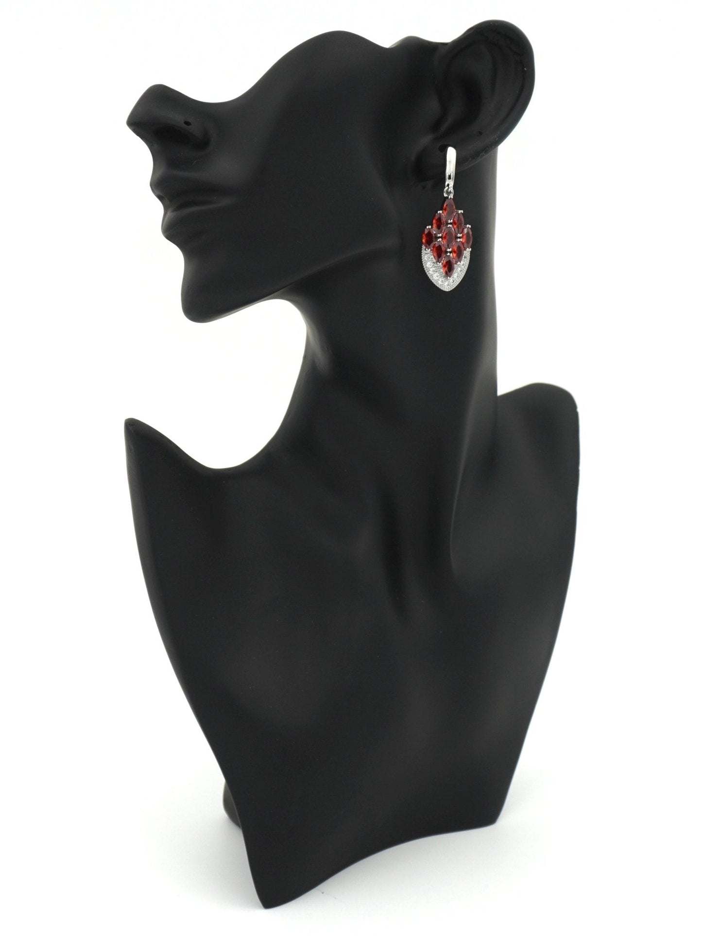 ORANGE ADINA ZIRCONIA EARRINGS - Jewels of Iva