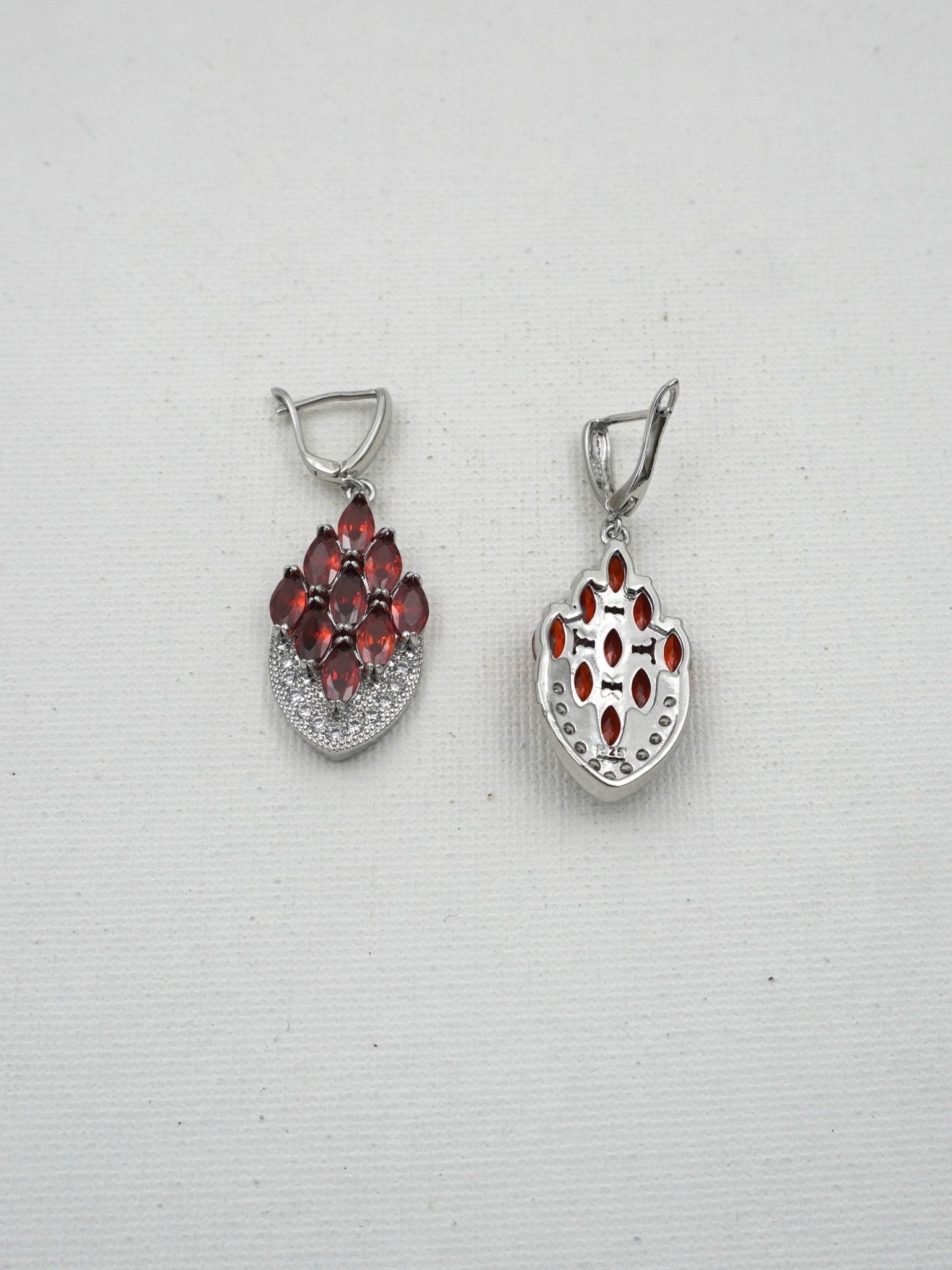 ORANGE ADINA ZIRCONIA EARRINGS - Jewels of Iva