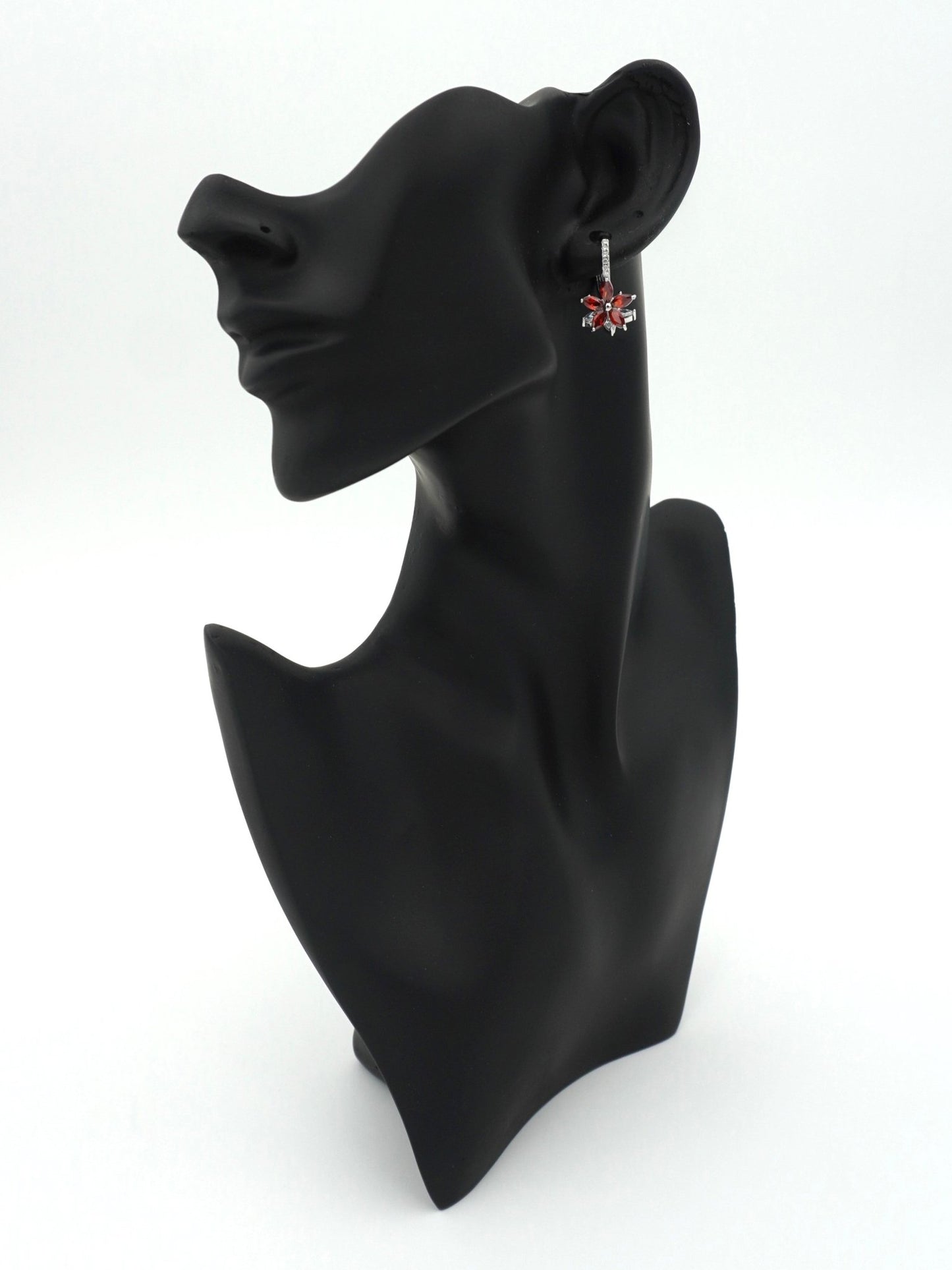 ORANGE AUBRY ZIRCONIA EARRINGS - Jewels of Iva