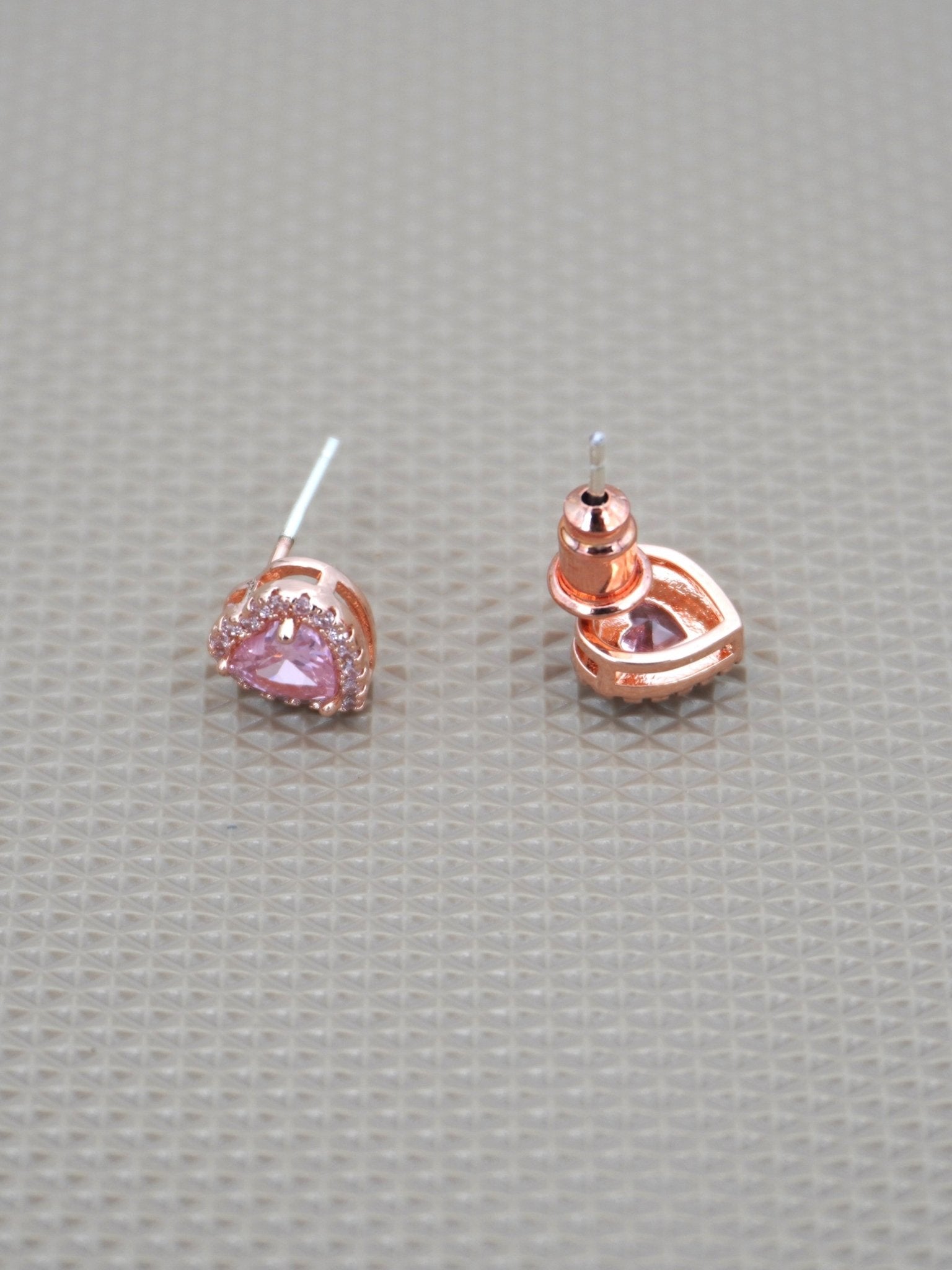 PINK ALYNA ZIRCONIA STUDS - Jewels of Iva