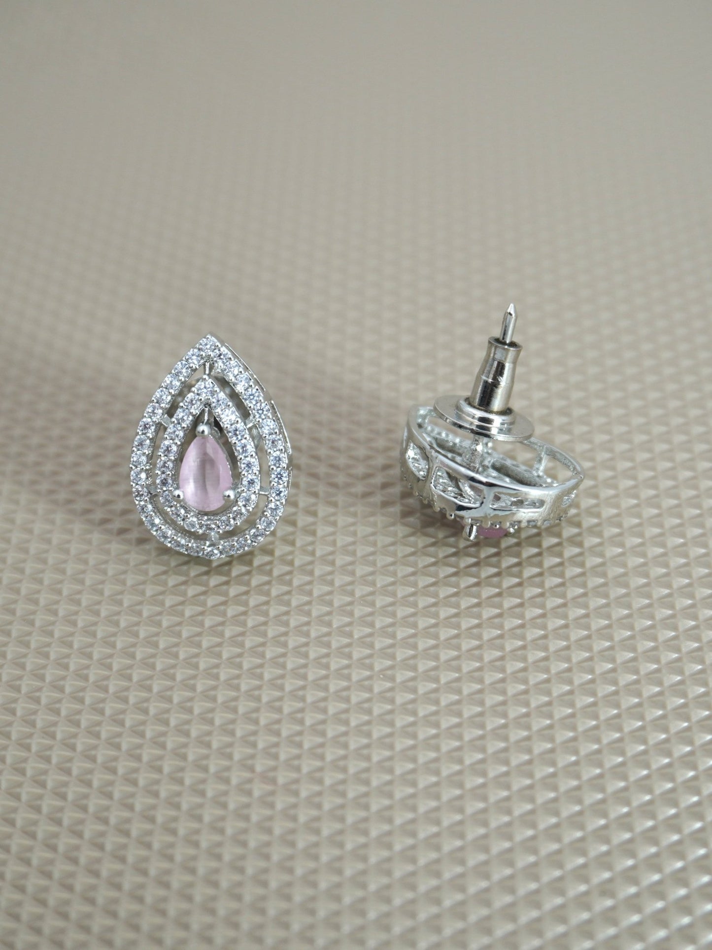 PINK DARIA ZIRCONIA STUDS - Jewels of Iva