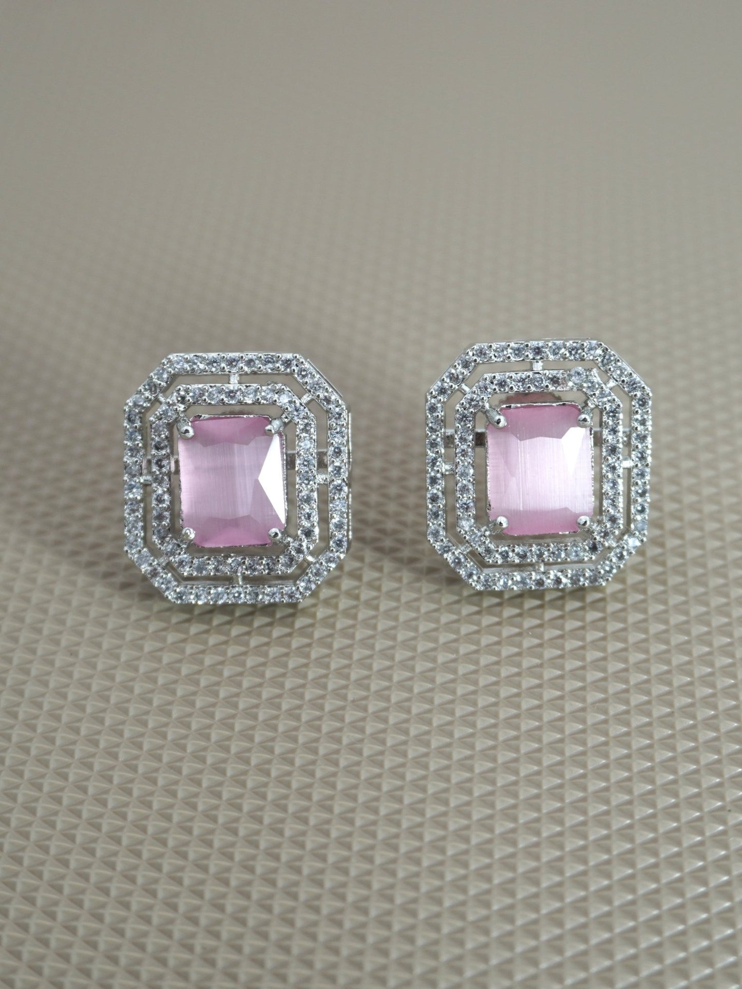 PINK NAYA ZIRCONIA STUDS - Jewels of Iva