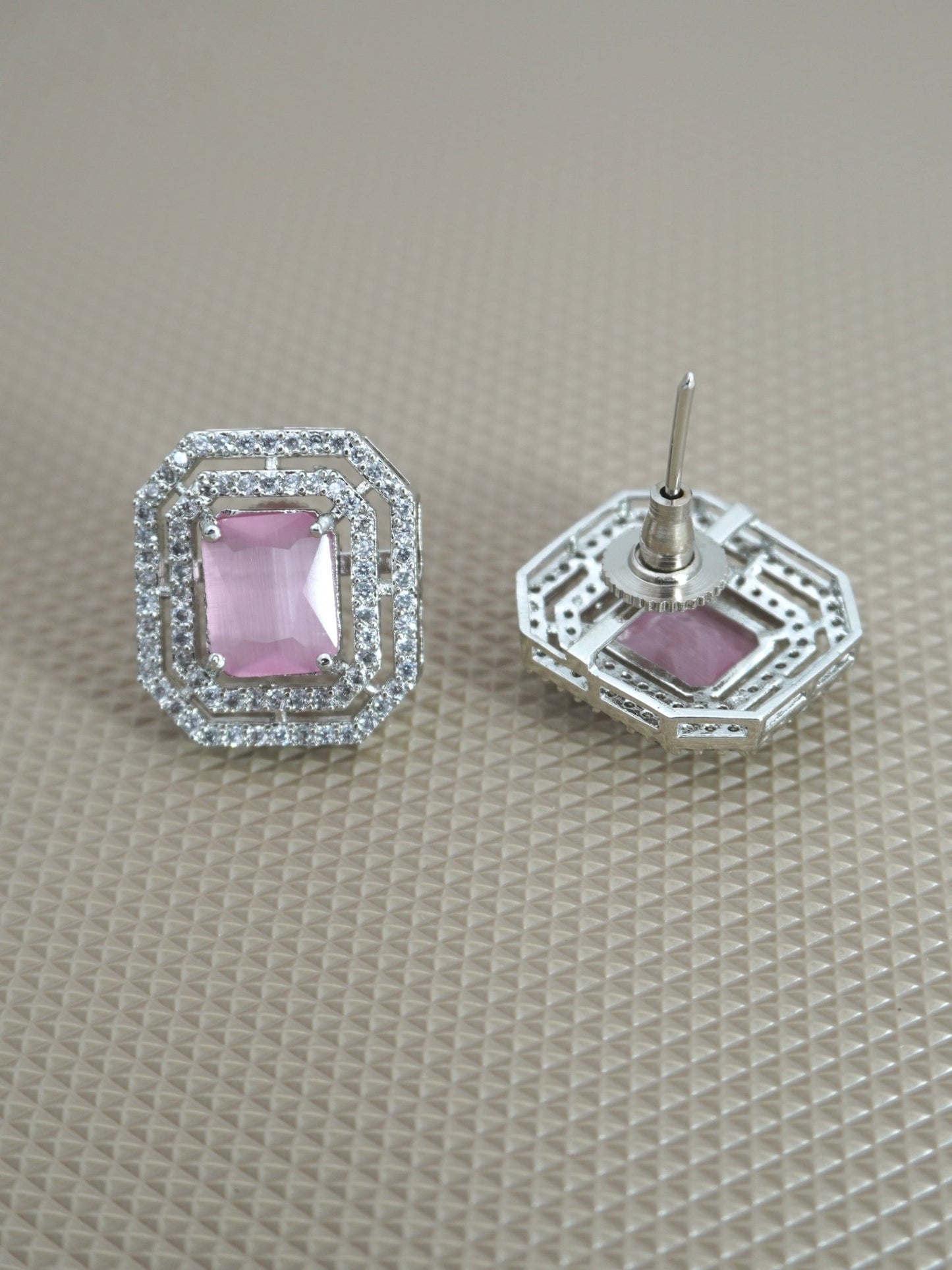 PINK NAYA ZIRCONIA STUDS - Jewels of Iva