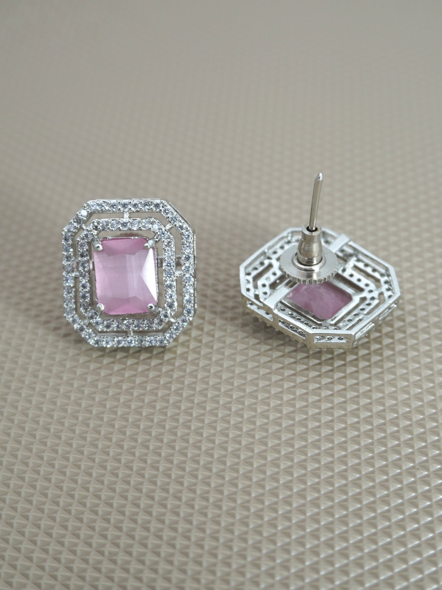 PINK NAYA ZIRCONIA STUDS - Jewels of Iva
