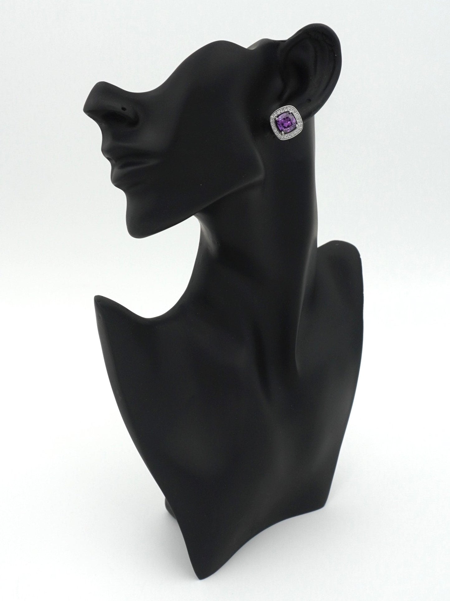 PURPLE CORA ZIRCONIA STUDS - Jewels of Iva