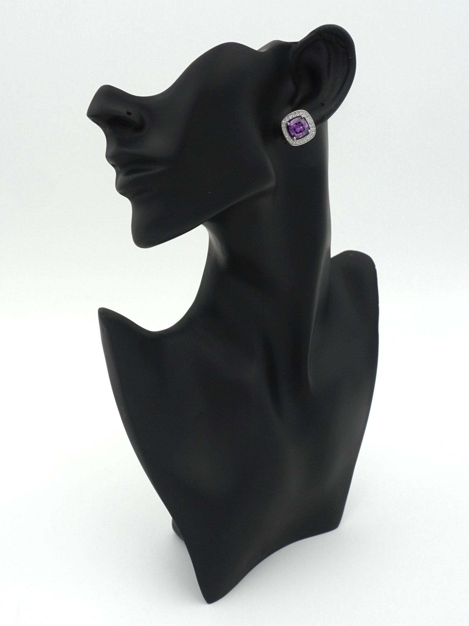 PURPLE CORA ZIRCONIA STUDS - Jewels of Iva