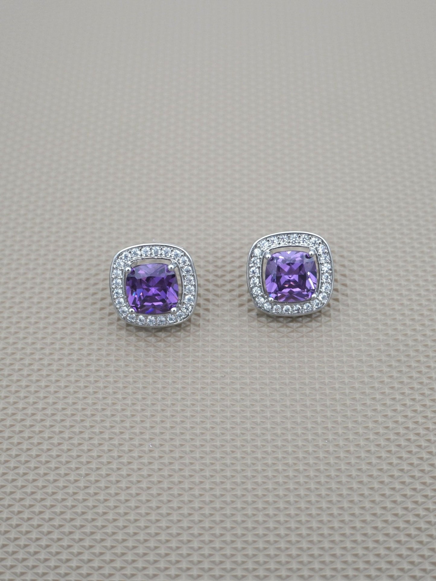 PURPLE CORA ZIRCONIA STUDS - Jewels of Iva
