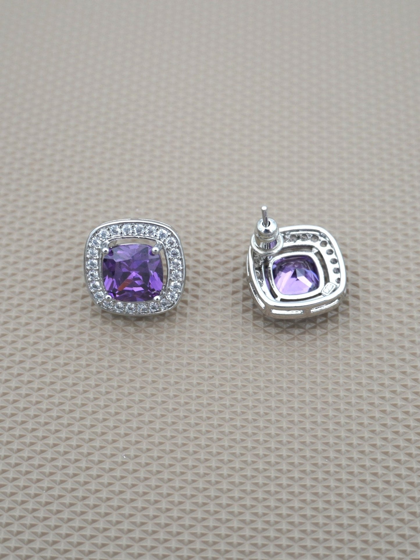 PURPLE CORA ZIRCONIA STUDS - Jewels of Iva