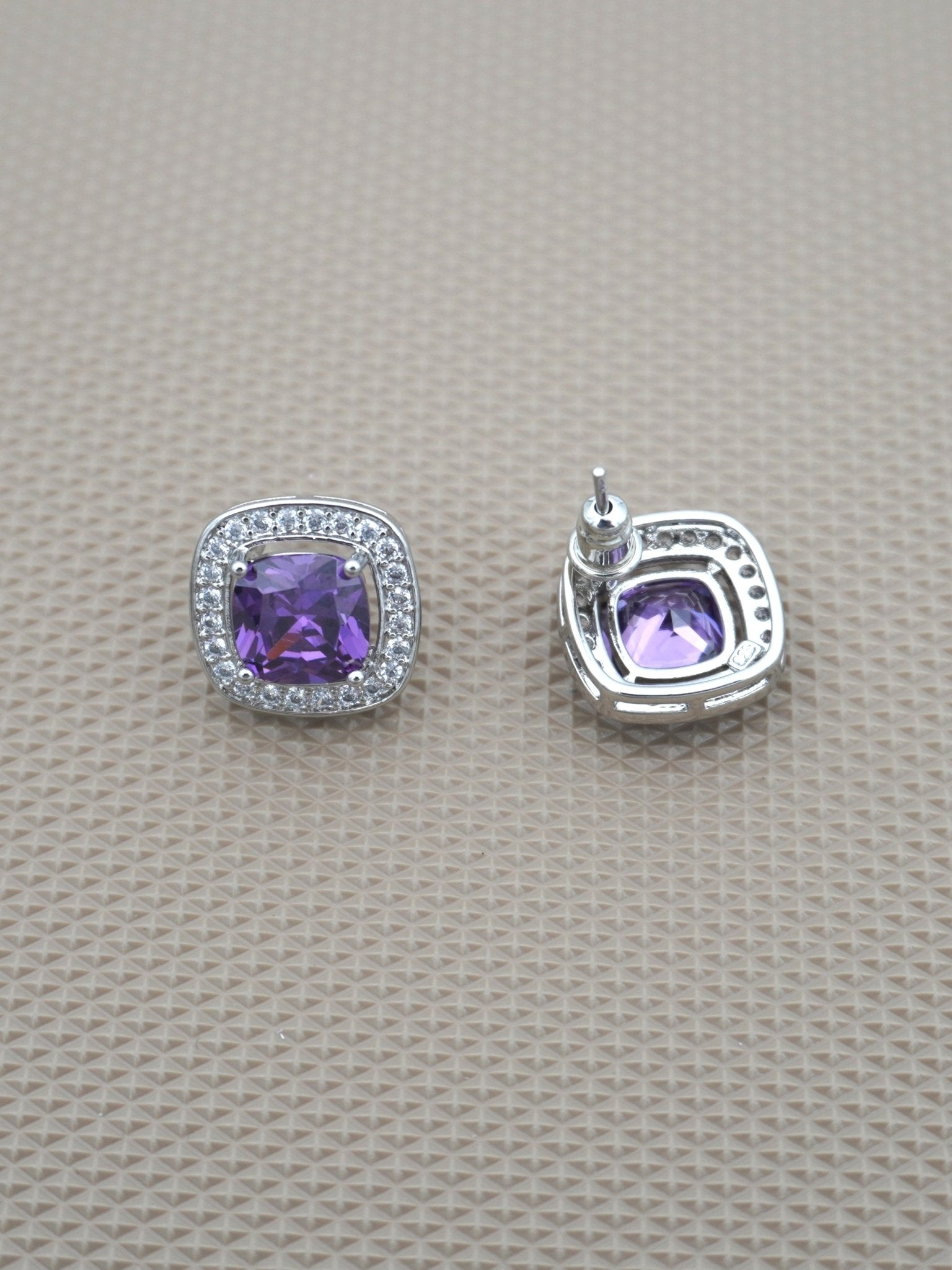 PURPLE CORA ZIRCONIA STUDS - Jewels of Iva