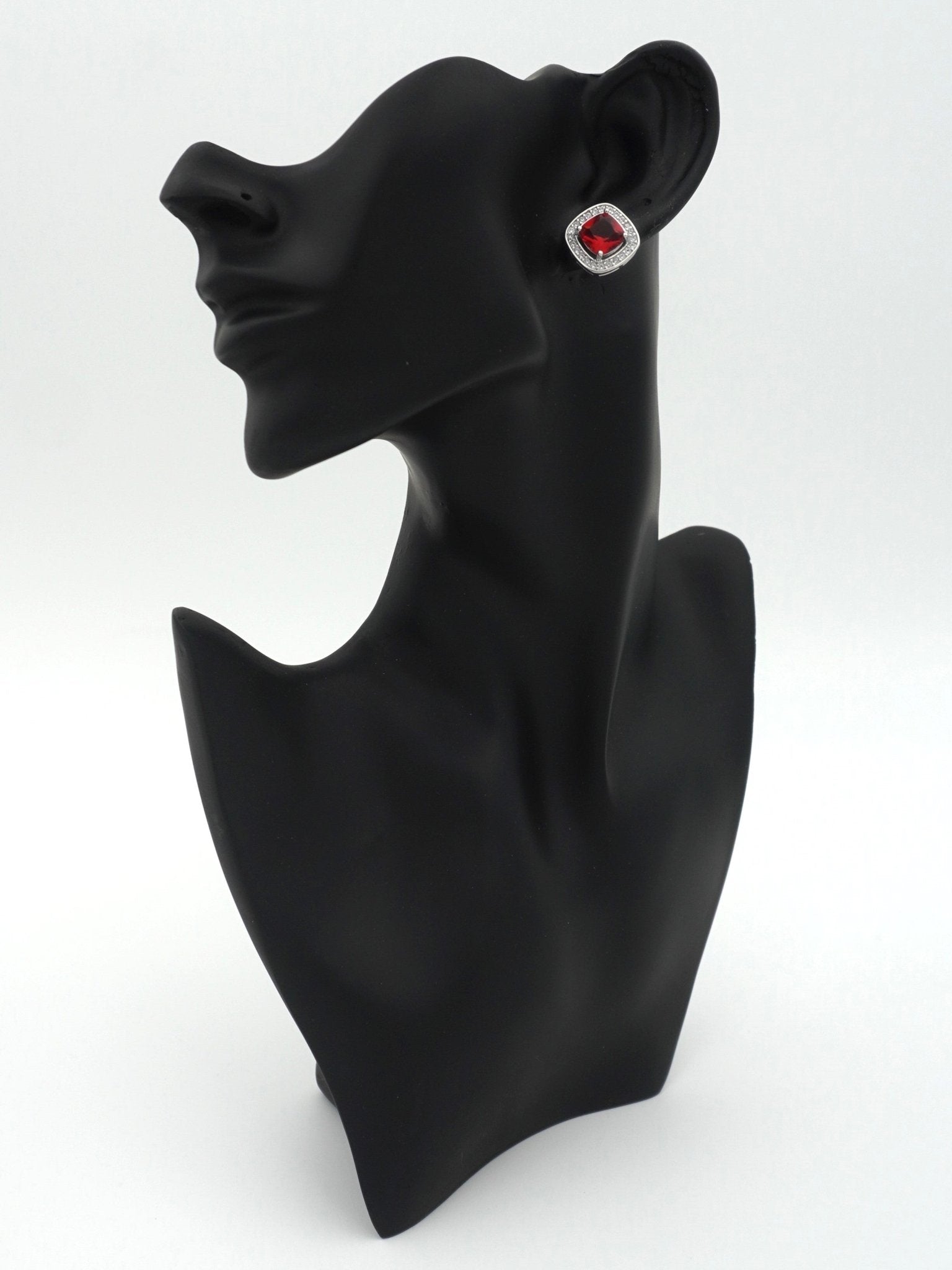 RED CORA ZIRCONIA STUDS - Jewels of Iva