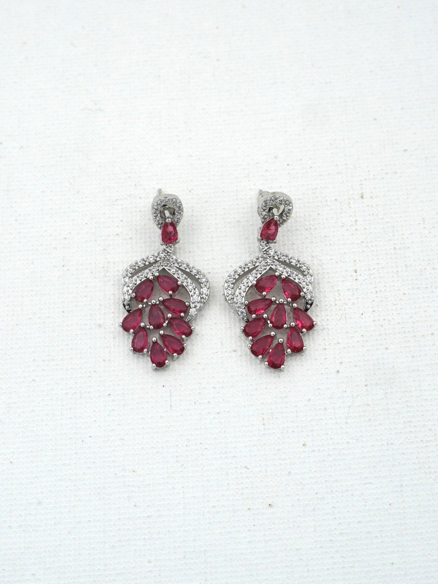 RUBY AMEERA ZIRCONIA EARRINGS - Jewels of Iva