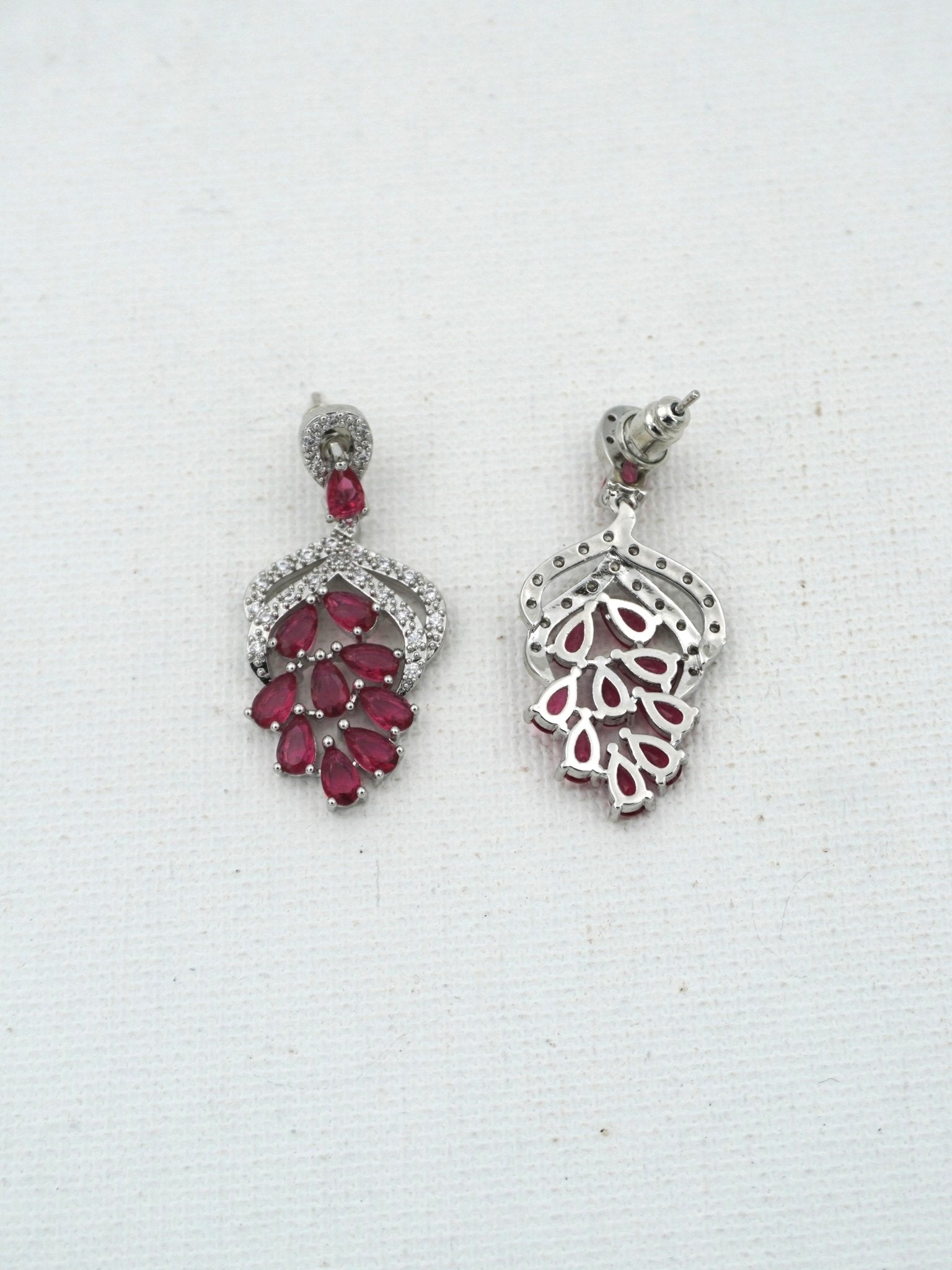 RUBY AMEERA ZIRCONIA EARRINGS - Jewels of Iva