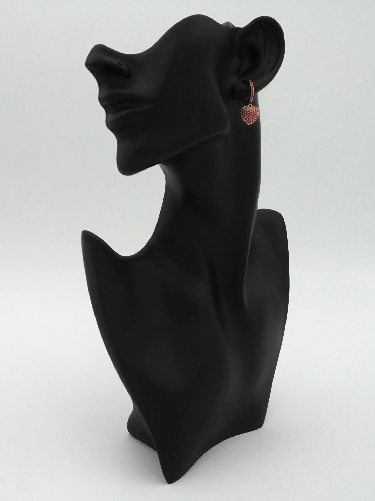 RUBY CORDATE ZIRCONIA EARRINGS - Jewels of Iva