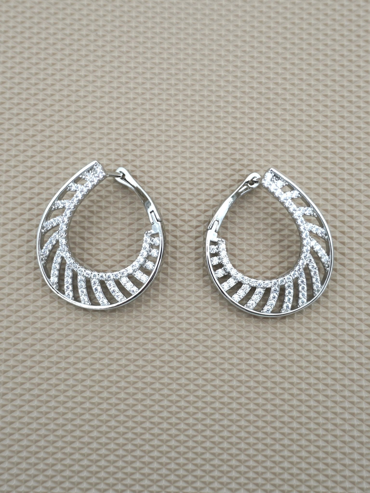 SILVER ASHLY ZIRCONIA EARRINGS - Jewels of Iva