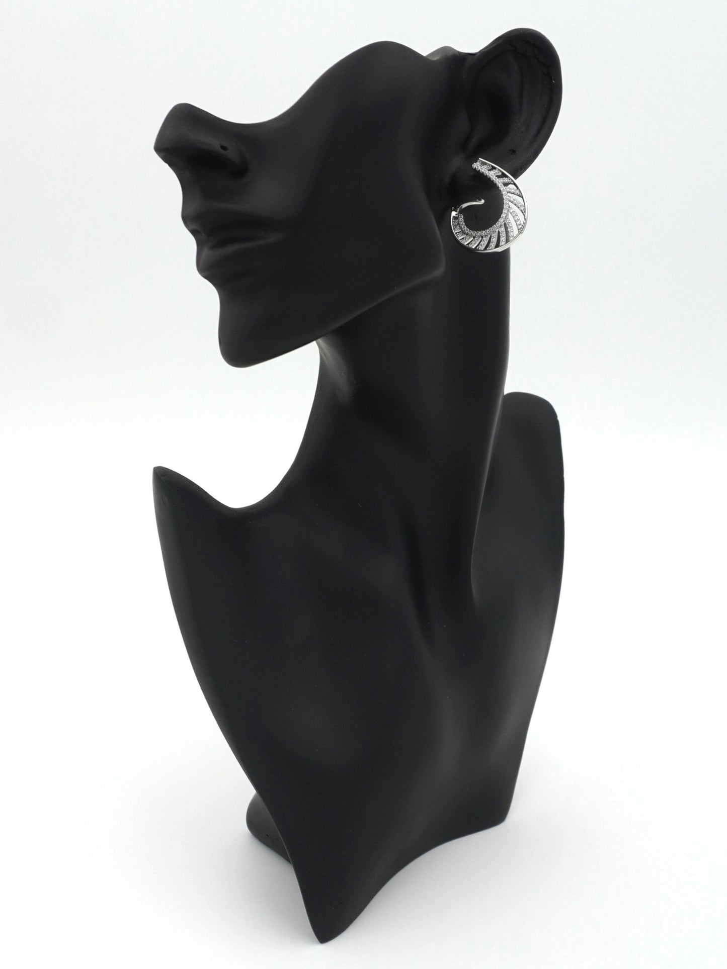 SILVER ASHLY ZIRCONIA EARRINGS - Jewels of Iva