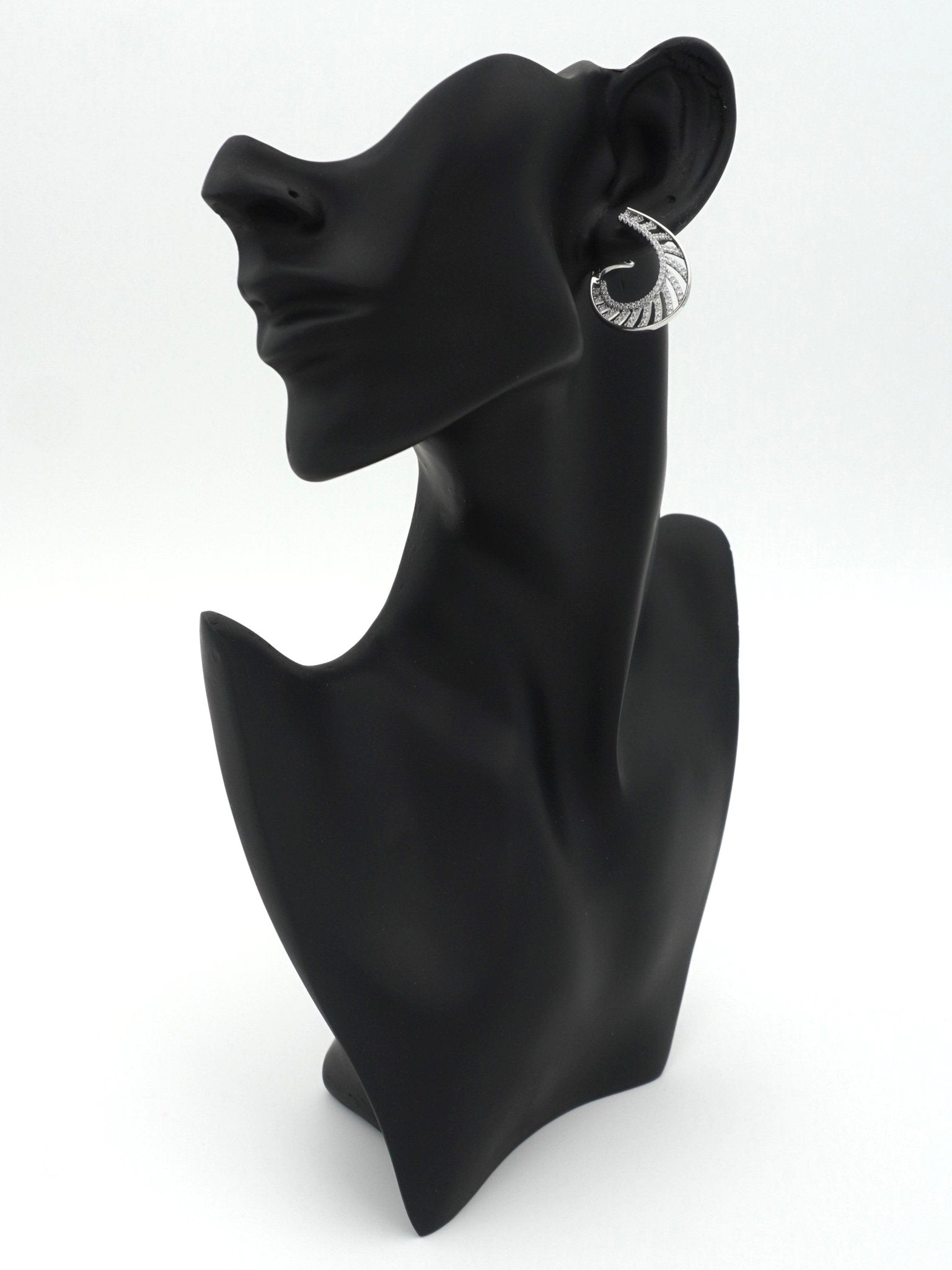 SILVER ASHLY ZIRCONIA EARRINGS - Jewels of Iva