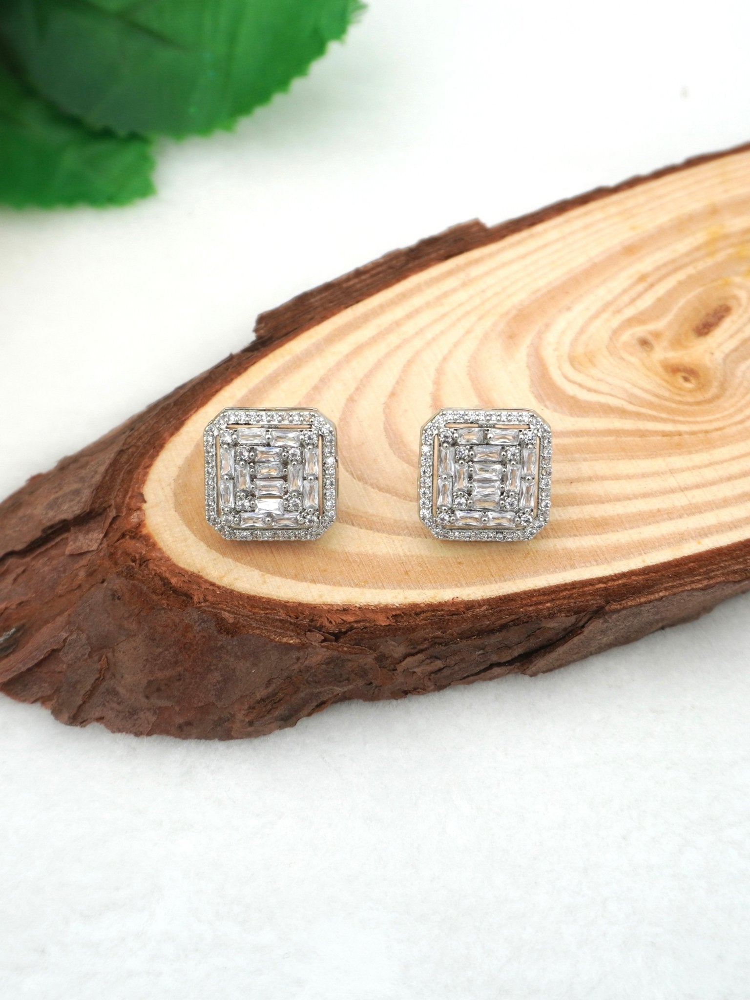 SILVER AVRIL ZIRCONIA STUDS - Jewels of Iva