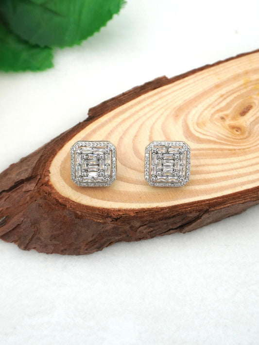 SILVER AVRIL ZIRCONIA STUDS - Jewels of Iva