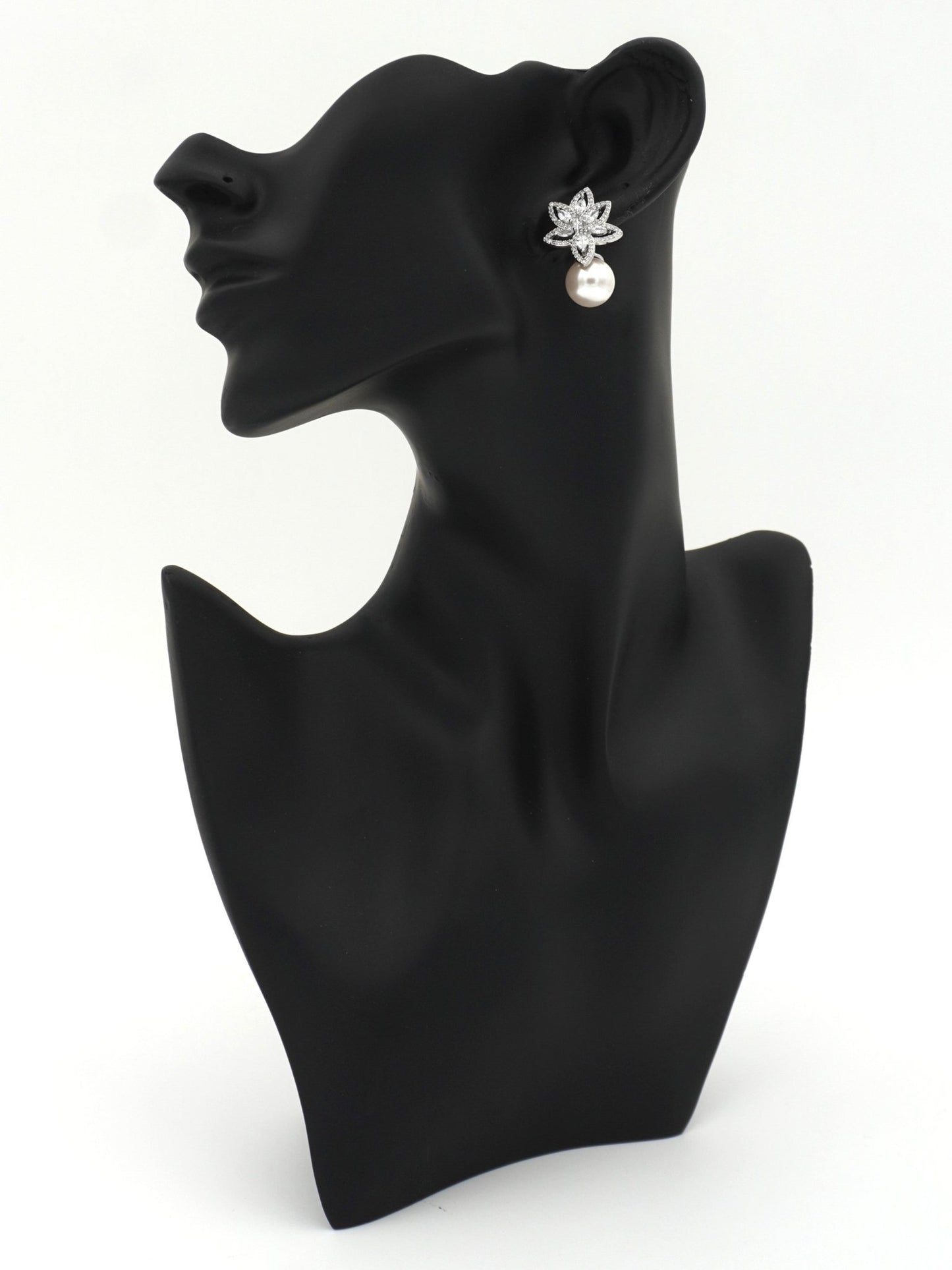 SILVER CLEO ZIRCONIA STUDS - Jewels of Iva