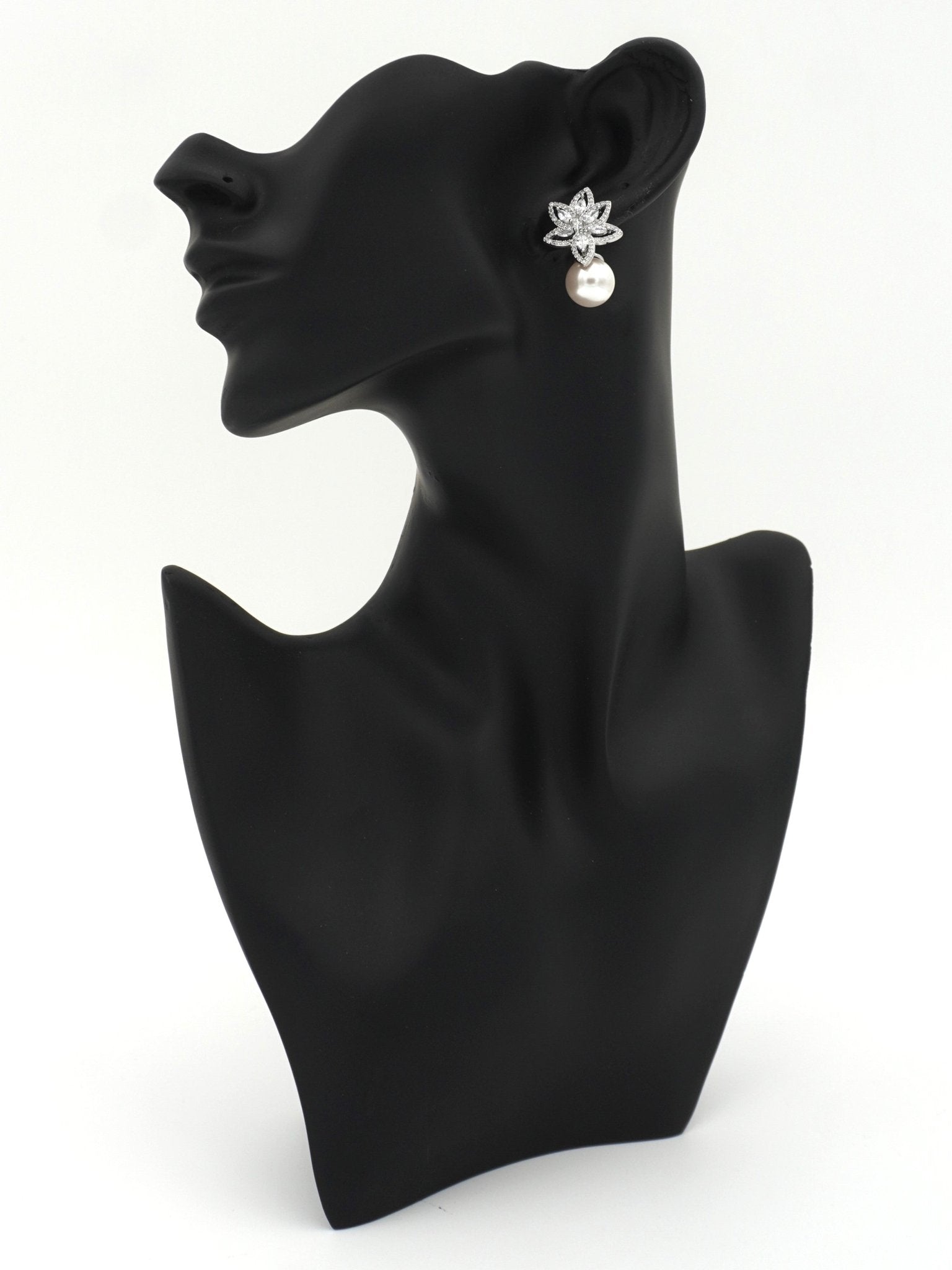 SILVER CLEO ZIRCONIA STUDS - Jewels of Iva