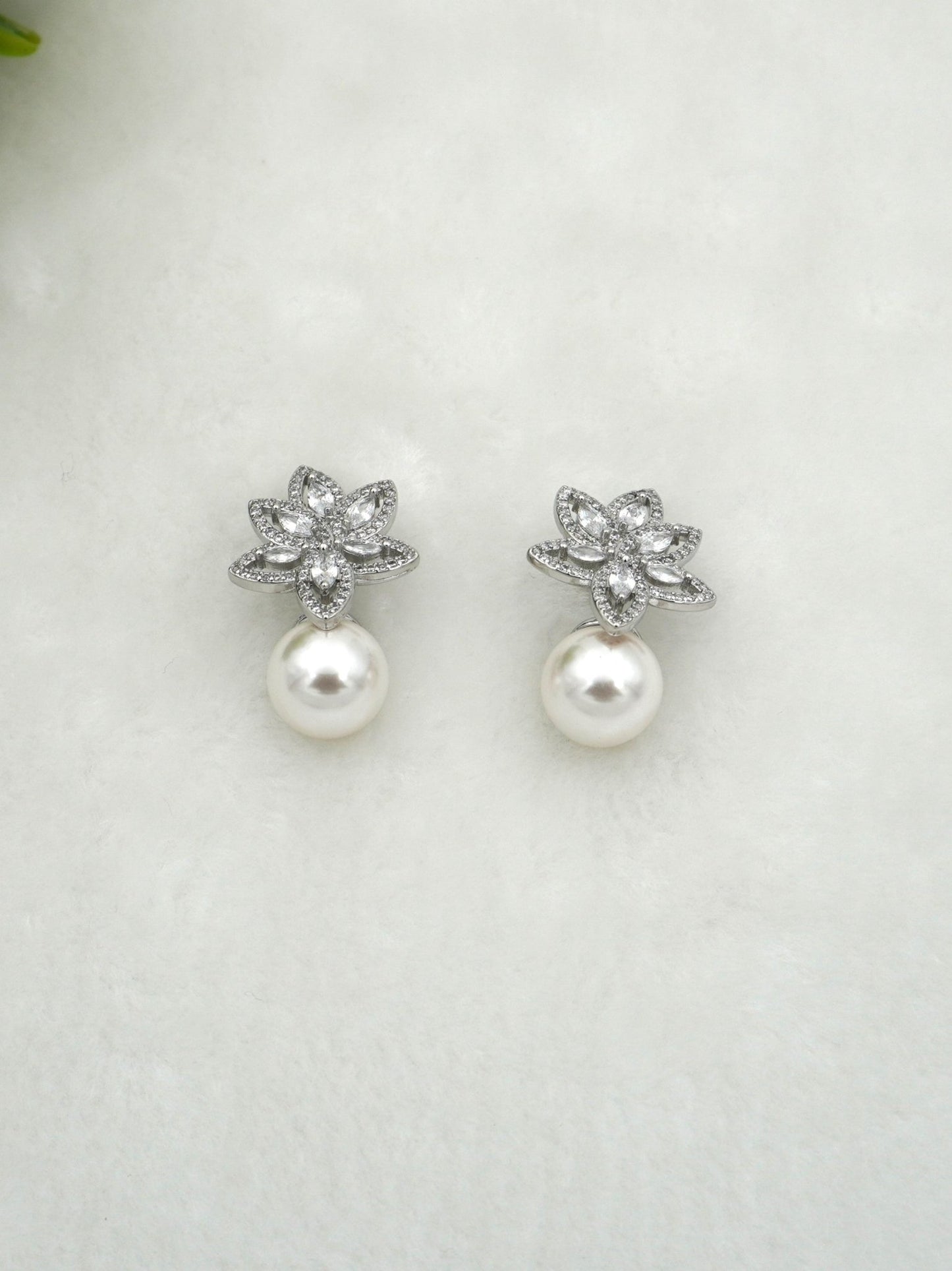 SILVER CLEO ZIRCONIA STUDS - Jewels of Iva