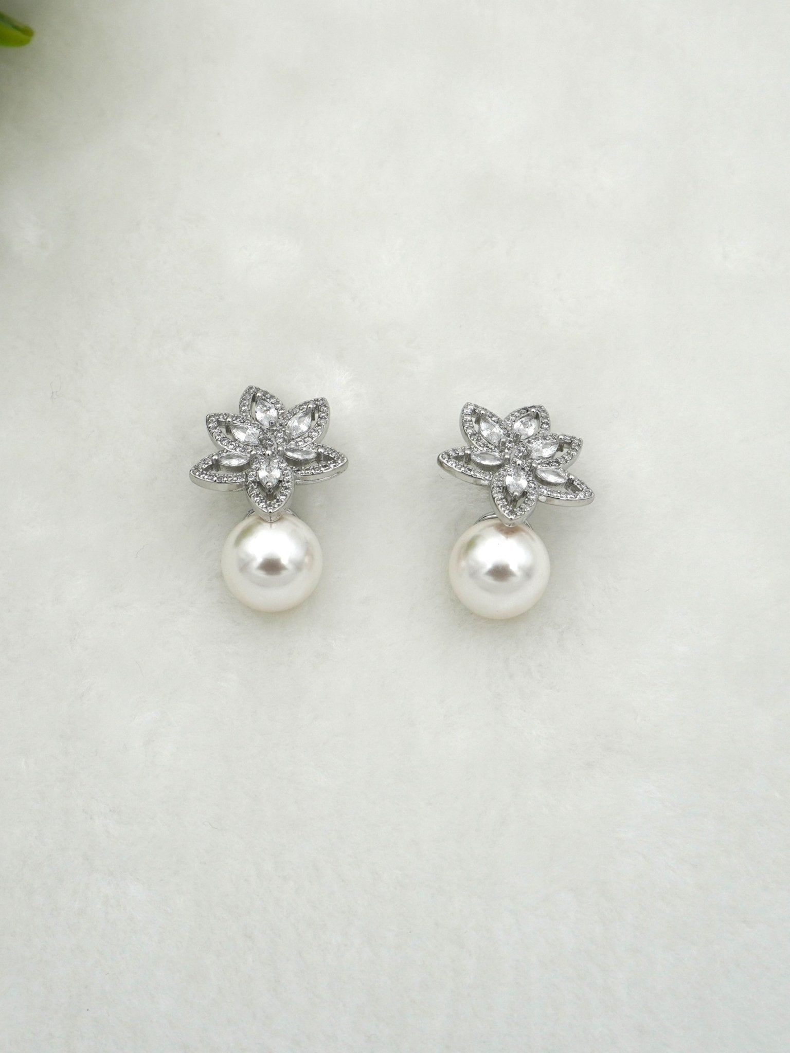 SILVER CLEO ZIRCONIA STUDS - Jewels of Iva