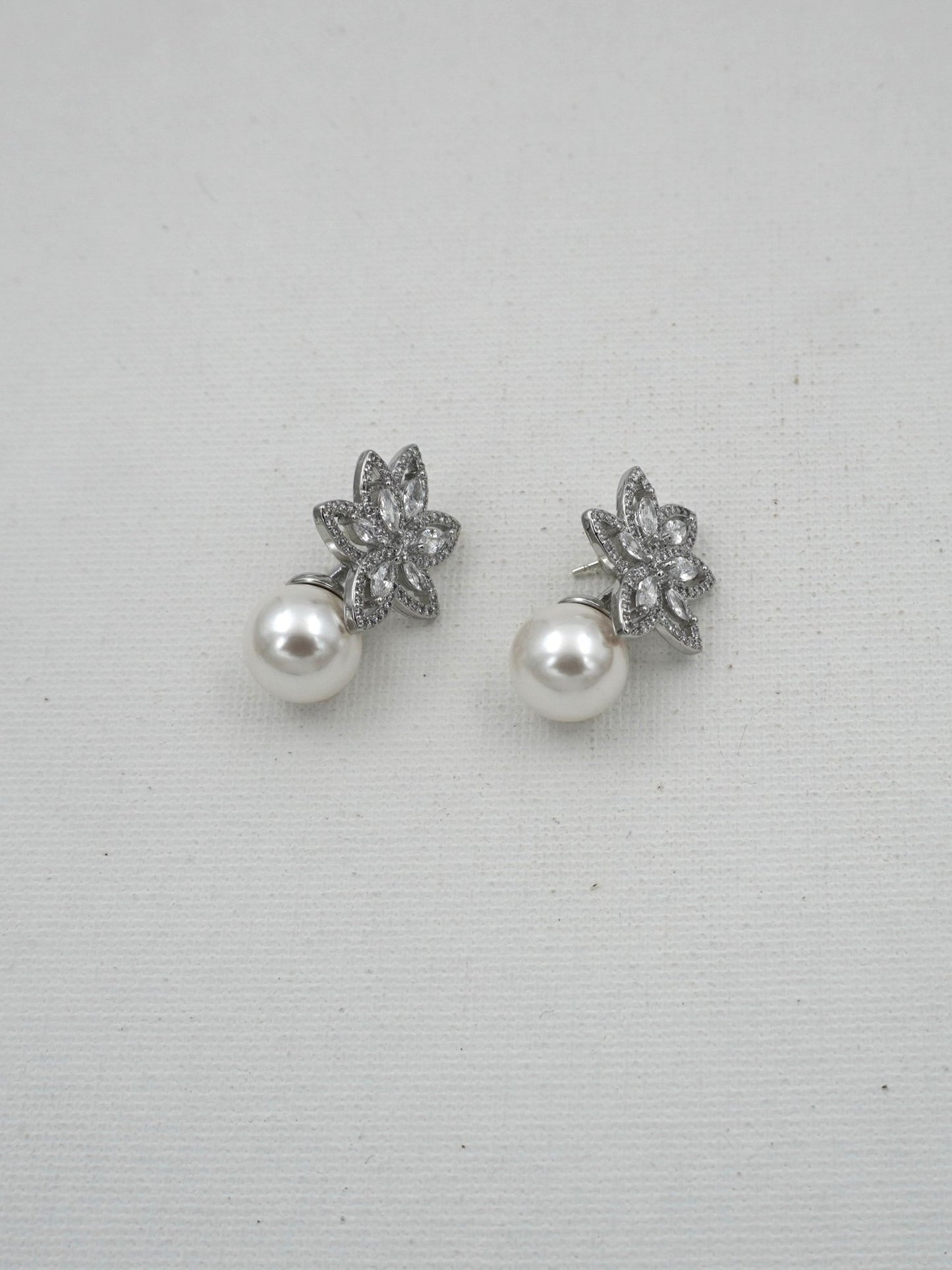 SILVER CLEO ZIRCONIA STUDS - Jewels of Iva