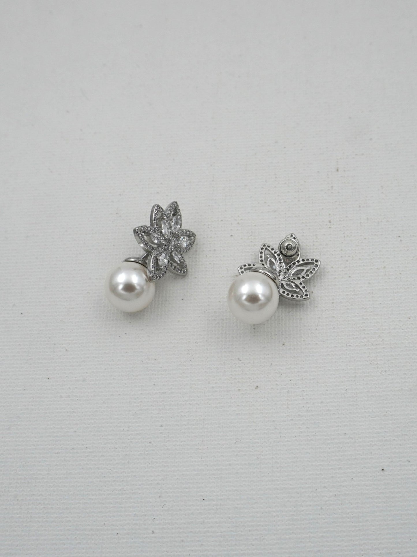 SILVER CLEO ZIRCONIA STUDS - Jewels of Iva