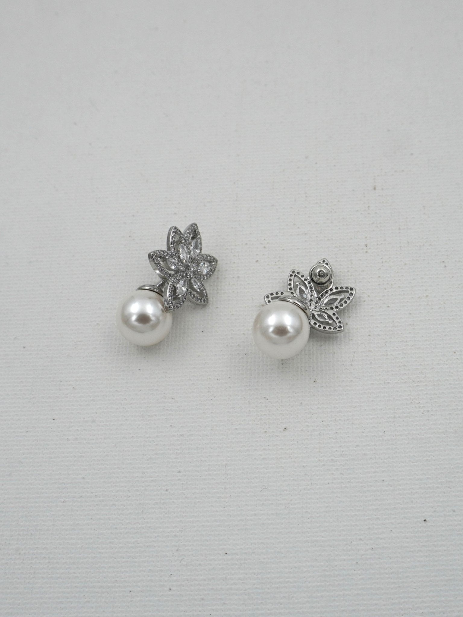 SILVER CLEO ZIRCONIA STUDS - Jewels of Iva