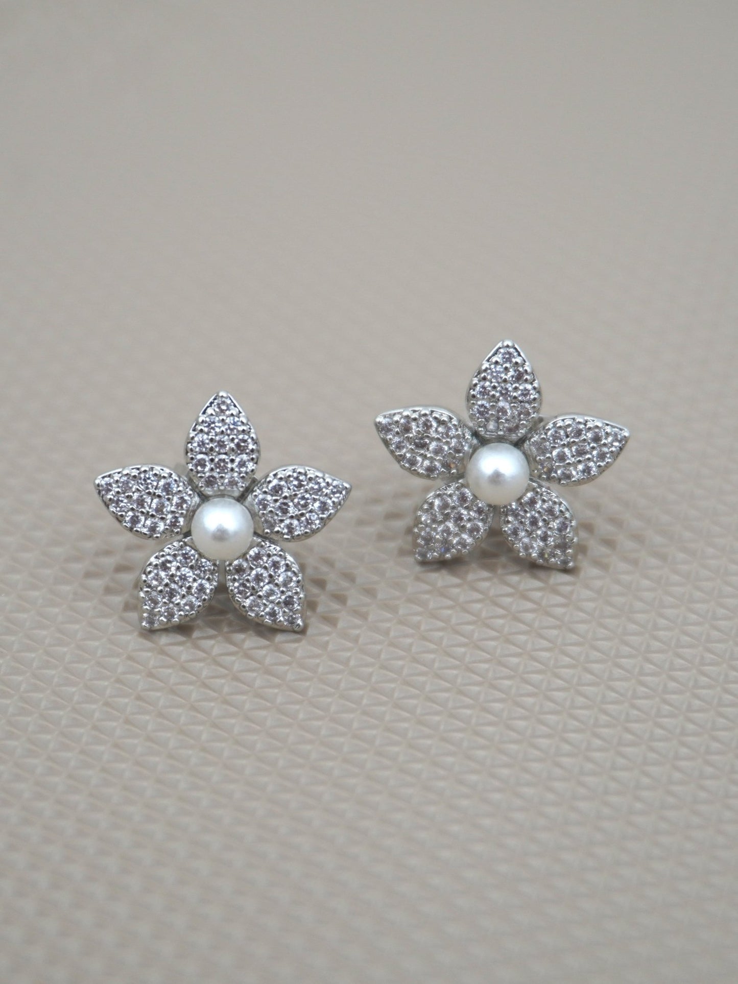SILVER ELISA ZIRCONIA STUDS - Jewels of Iva