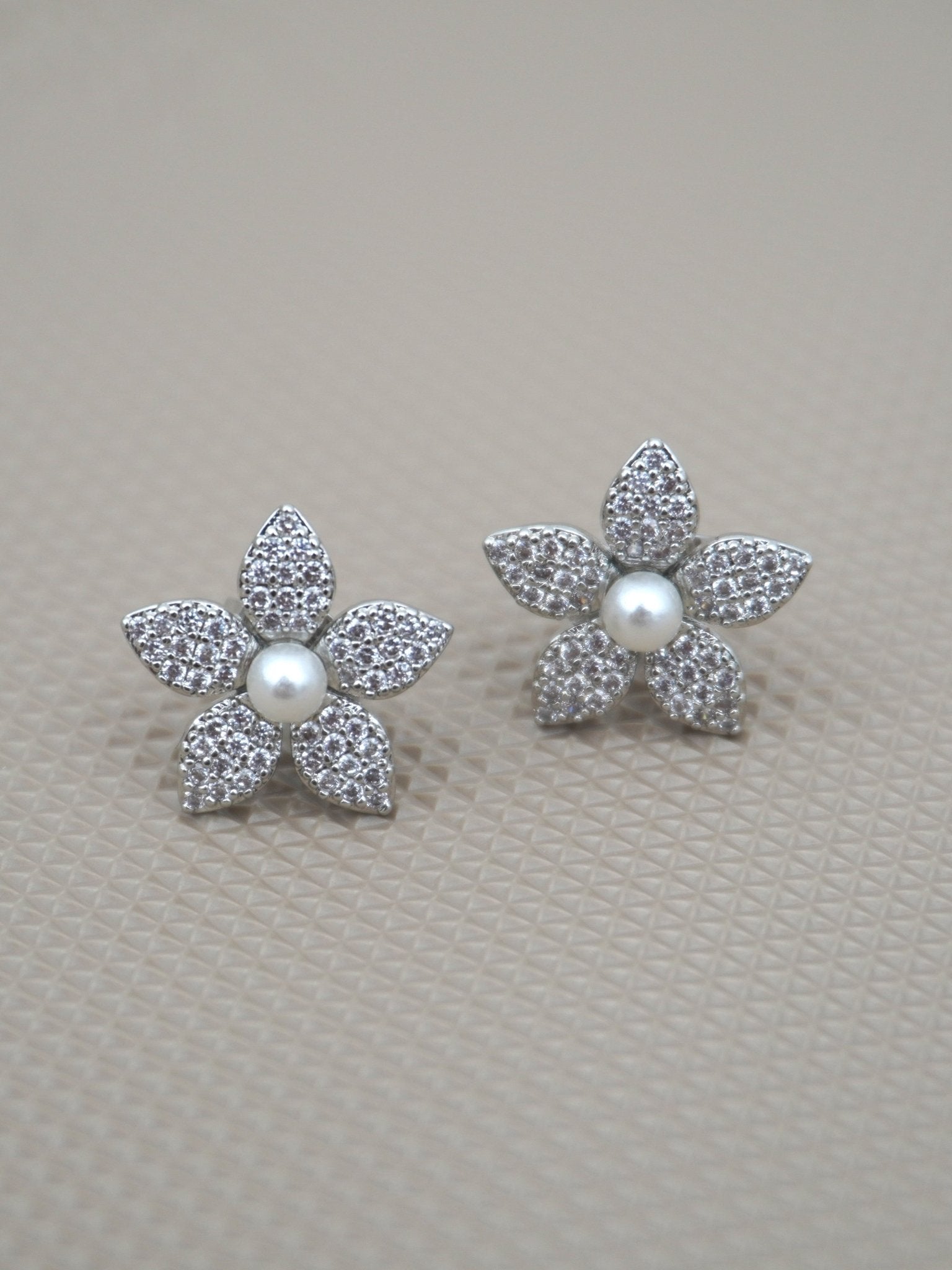SILVER ELISA ZIRCONIA STUDS - Jewels of Iva
