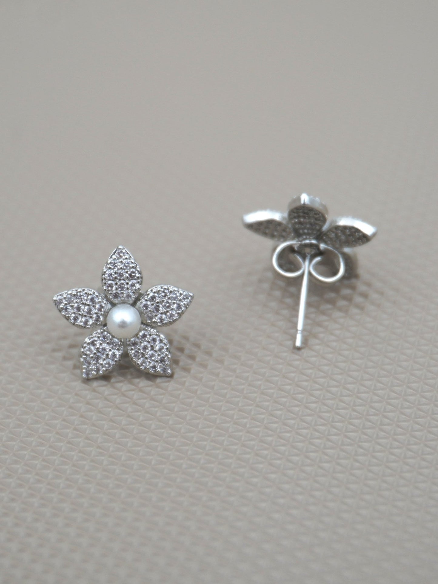 SILVER ELISA ZIRCONIA STUDS - Jewels of Iva