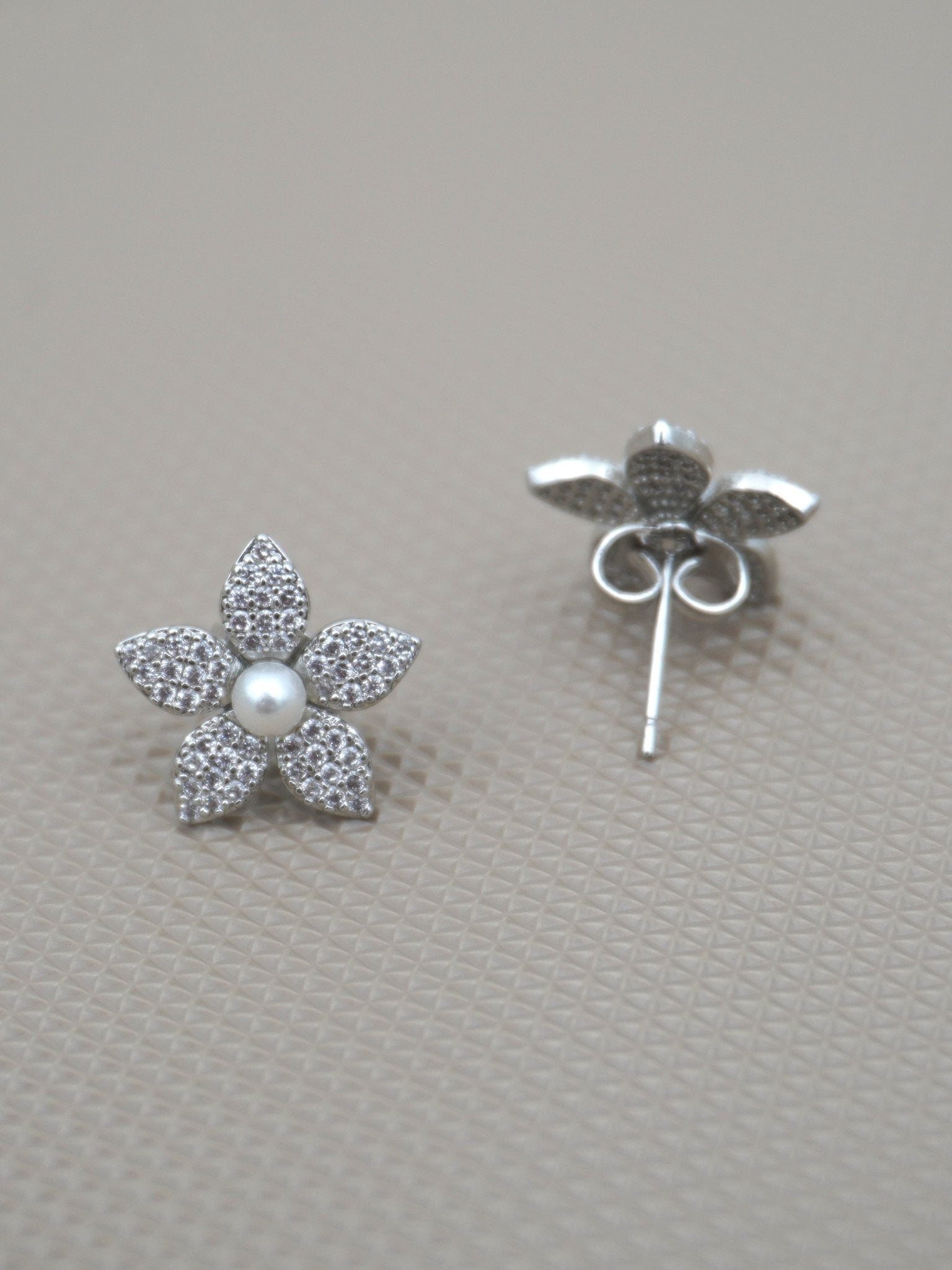 SILVER ELISA ZIRCONIA STUDS - Jewels of Iva