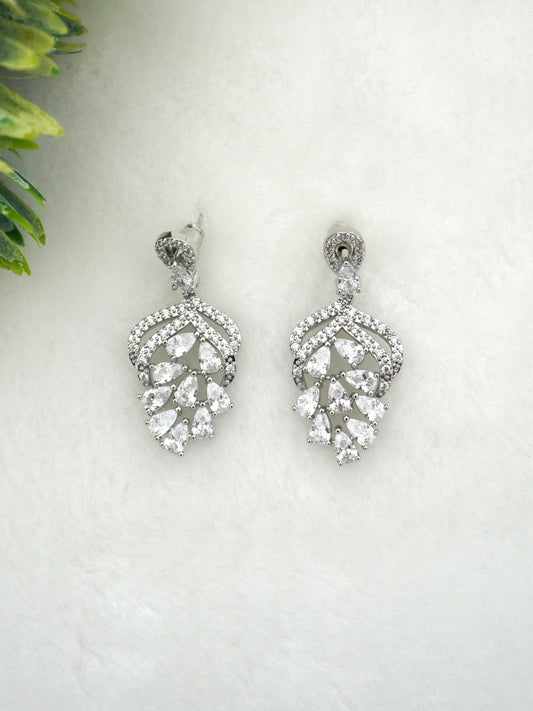 WHITE AMEERA ZIRCONIA EARRINGS - Jewels of Iva