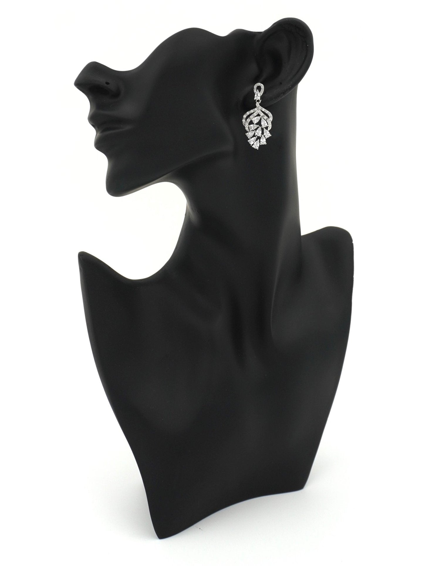 WHITE AMEERA ZIRCONIA EARRINGS - Jewels of Iva