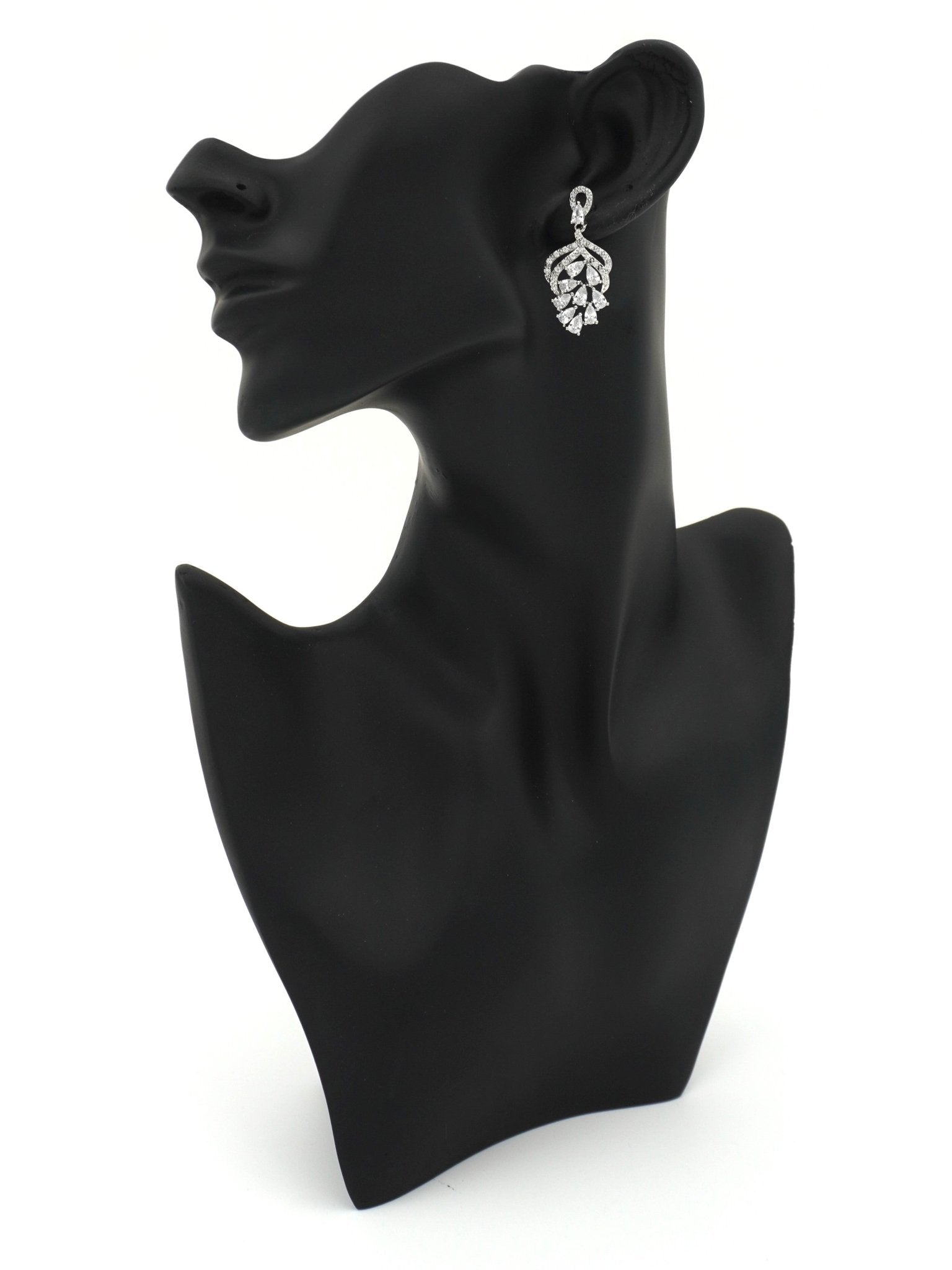 WHITE AMEERA ZIRCONIA EARRINGS - Jewels of Iva