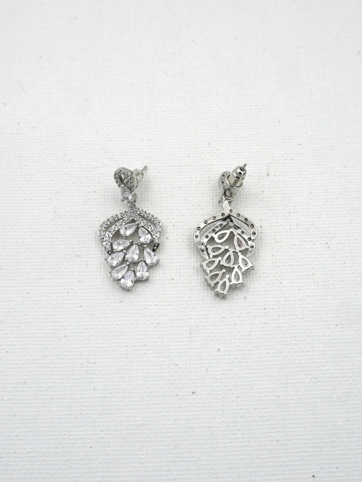 WHITE AMEERA ZIRCONIA EARRINGS - Jewels of Iva