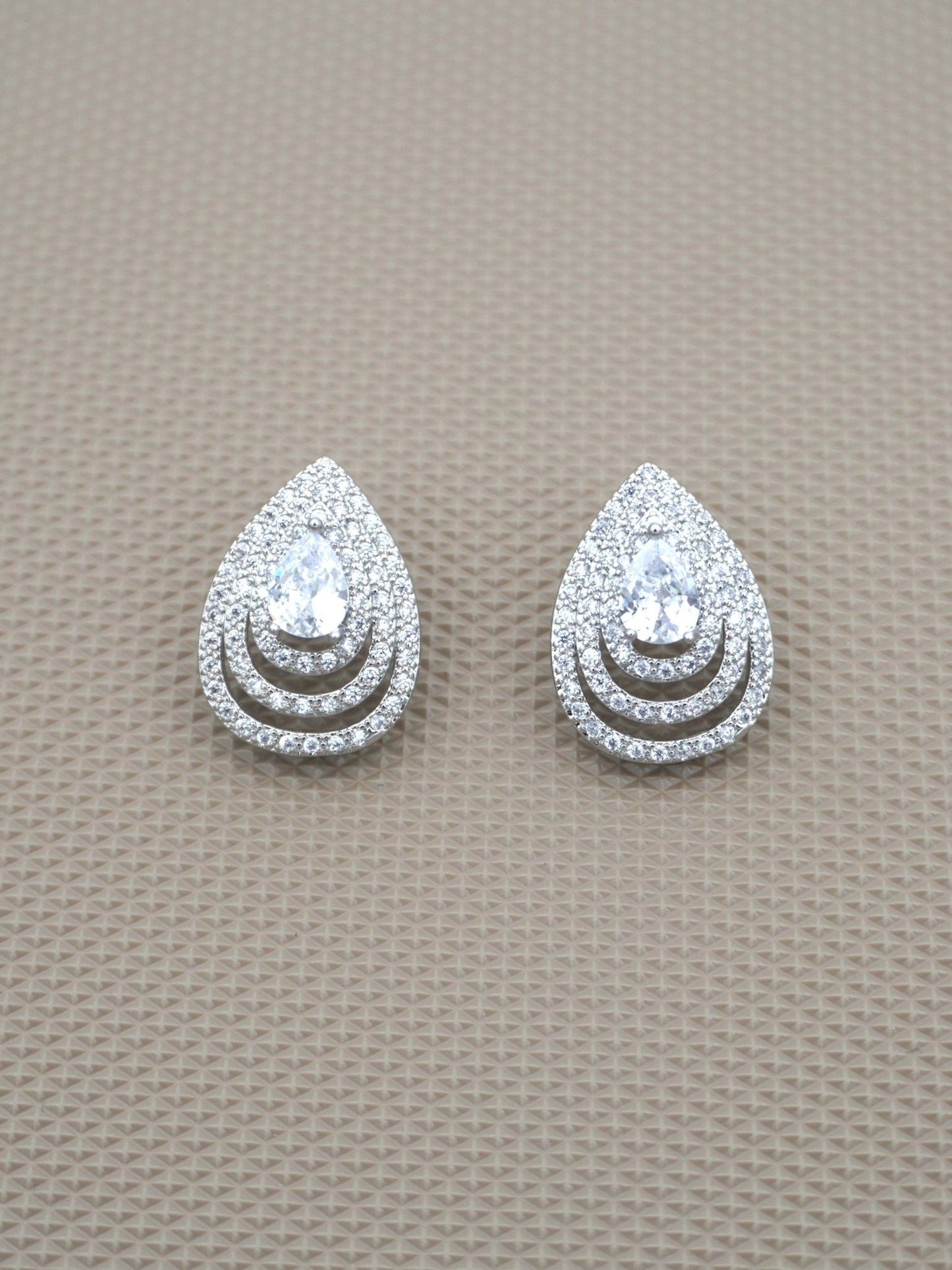 WHITE ANNORA ZIRCONIA STUDS - Jewels of Iva