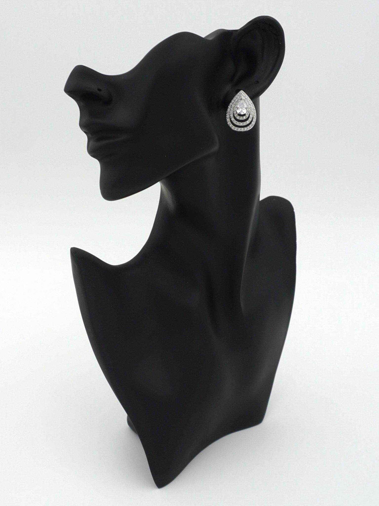 WHITE ANNORA ZIRCONIA STUDS - Jewels of Iva