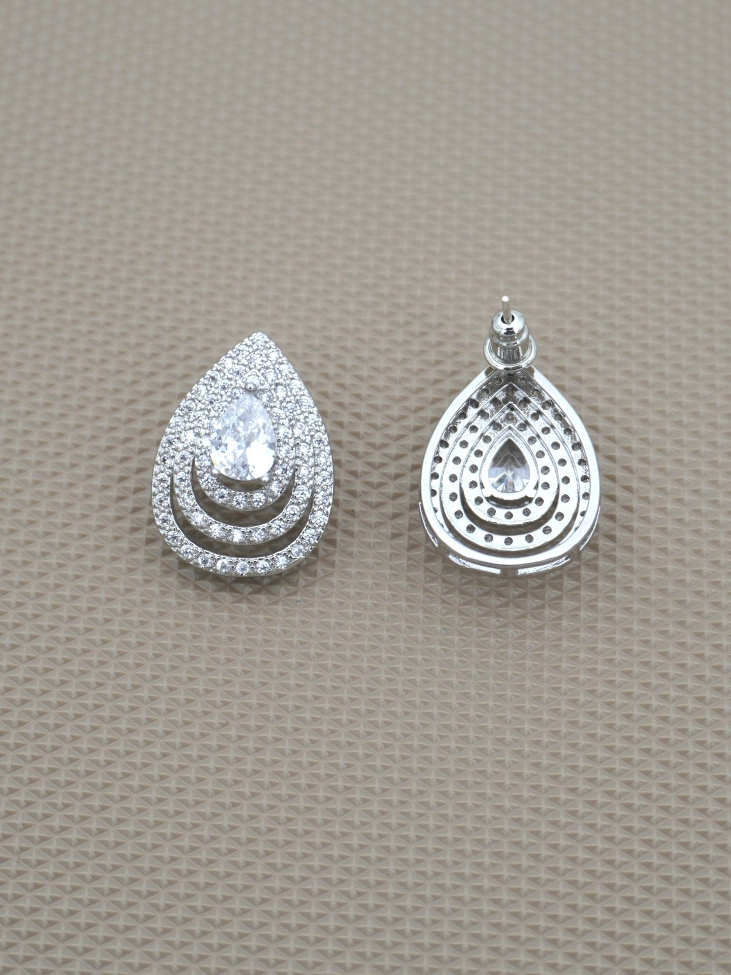 WHITE ANNORA ZIRCONIA STUDS - Jewels of Iva