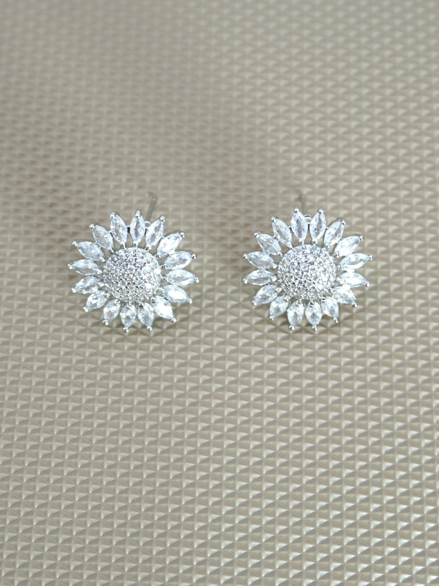 WHITE ASTER ZIRCONIA STUDS - Jewels of Iva