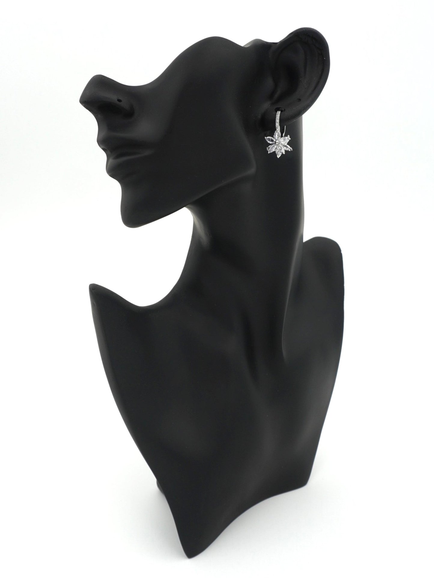 WHITE AUBRY ZIRCONIA EARRINGS - Jewels of Iva