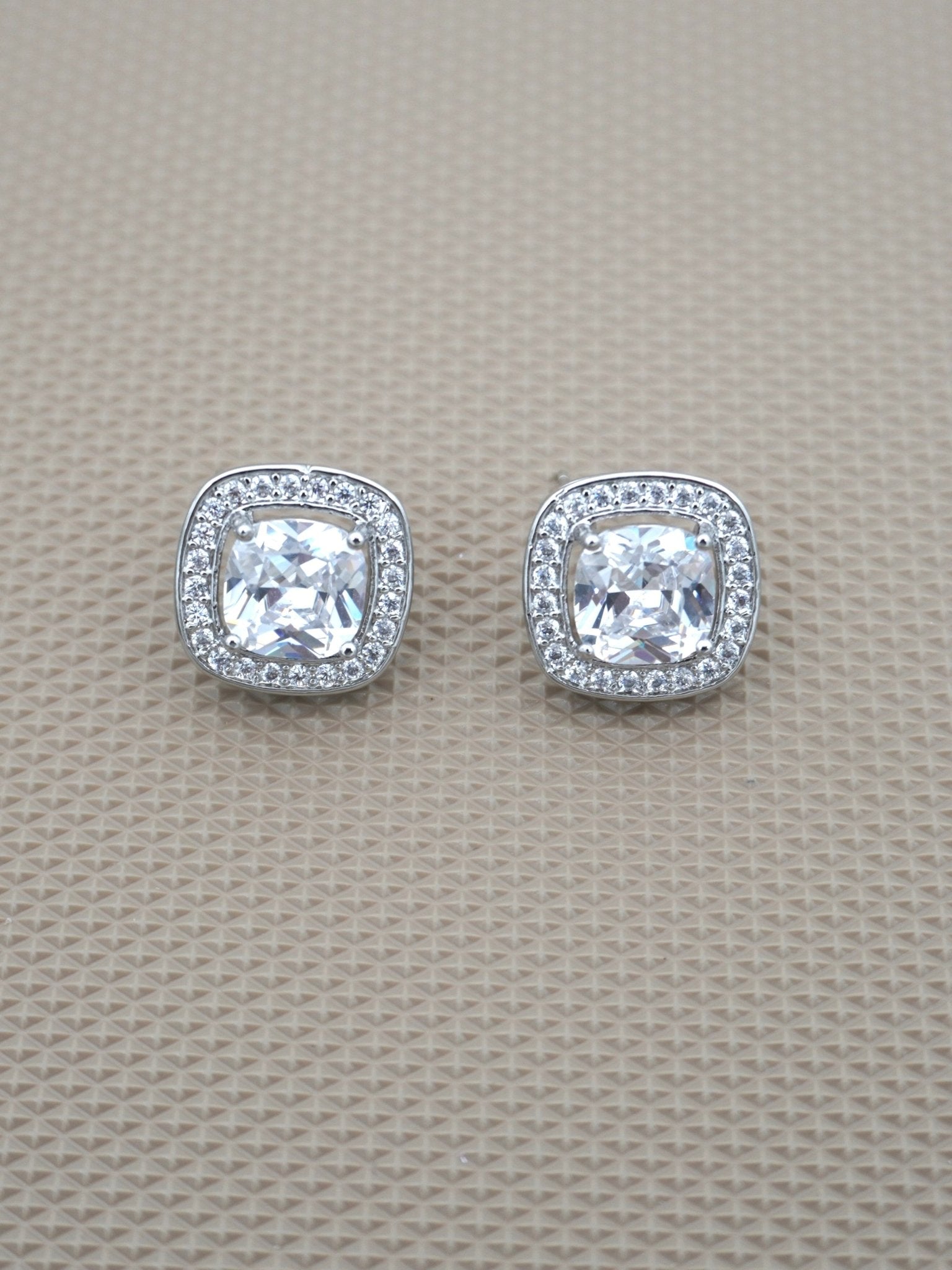 WHITE CORA ZIRCONIA STUDS - Jewels of Iva