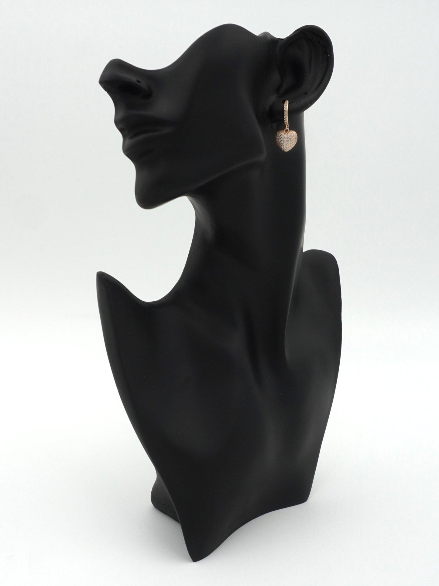 WHITE CORDATE ZIRCONIA EARRINGS - Jewels of Iva